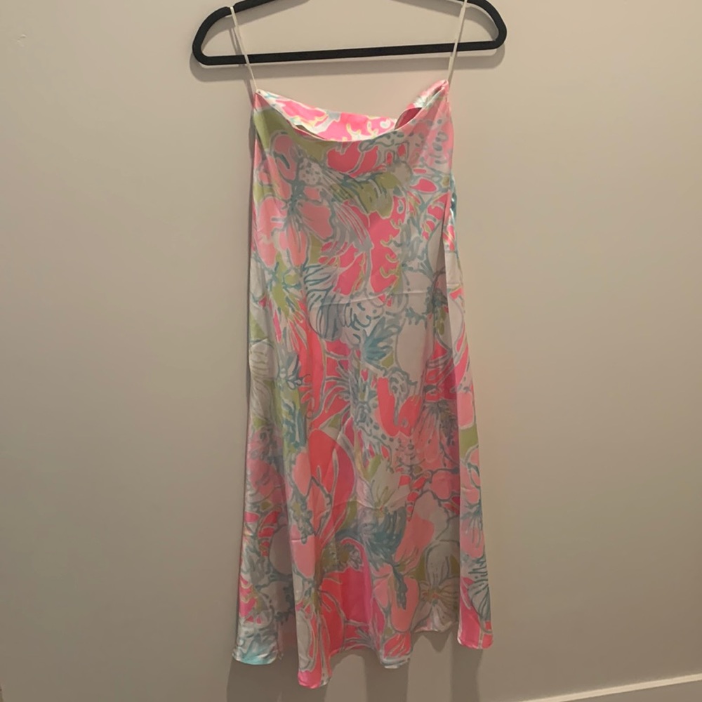 ASOS printed silk skirt